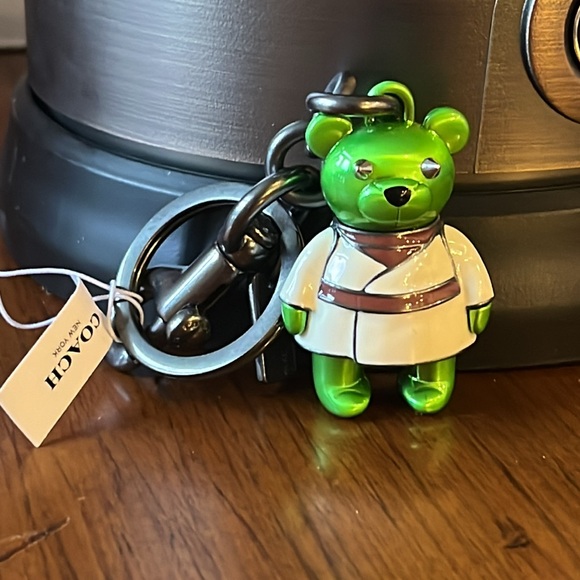 Coach New York x Star Wars Yoda Bear Trigger key chain bag charm new FOB - Picture 1 of 11